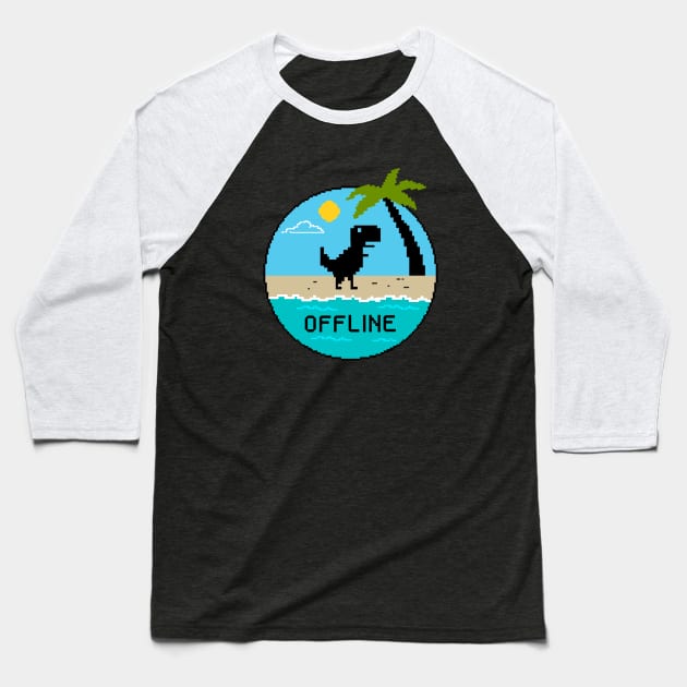 offline beach Baseball T-Shirt by coffeeman